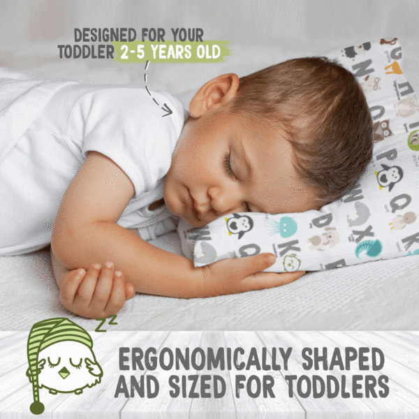 KeaBabies Toddler Pillow with Pillowcase - KeaABC