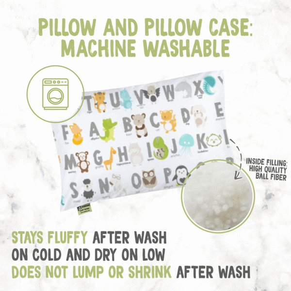 KeaBabies Toddler Pillow with Pillowcase - KeaABC
