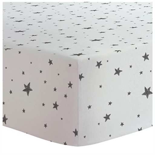 Kushies Change Pad Fitted Sheet Scribble Stars Black&White - CanaBee Baby
