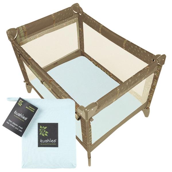 Kushies Playpen Sheet Jersey Blue (SO831-09)