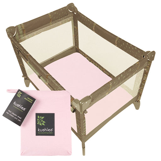 Kushies Playpen Sheet Jersey Pink (SO831-05)