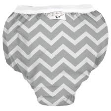 Kushies Training Pant M Gray Chevron (D1496-68)