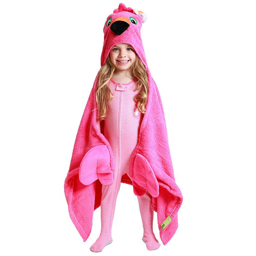 Zoocchini Toddler Hooded Towel Franny the Flamingo