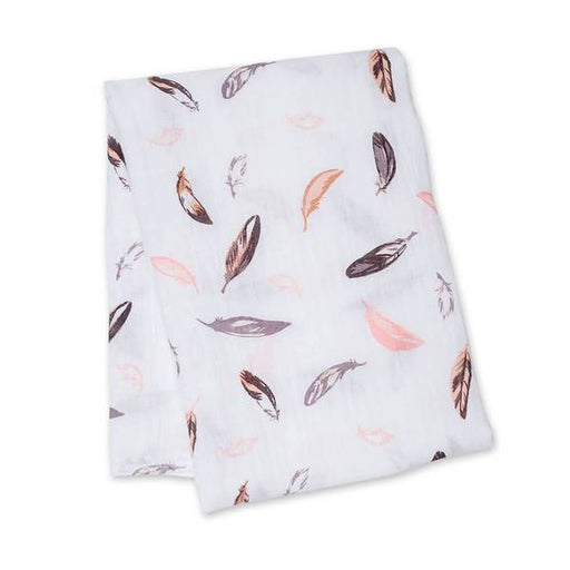 Lulujo Swaddling Blanket Putty Feathers