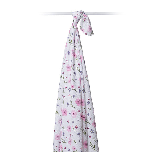 Lulujo Swaddling Blanket Muslin Cotton Lovely Floral