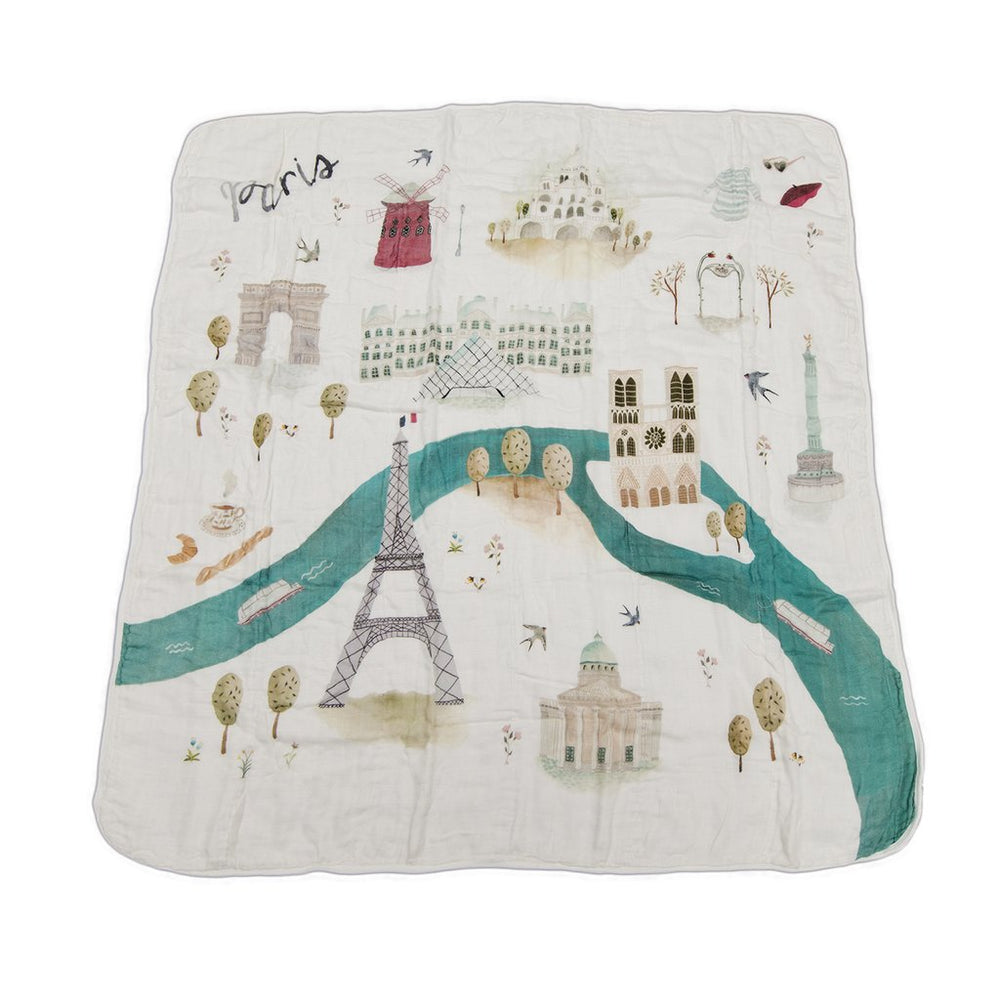 Loulou Lollipop Muslin Quilt Blanket - Paris