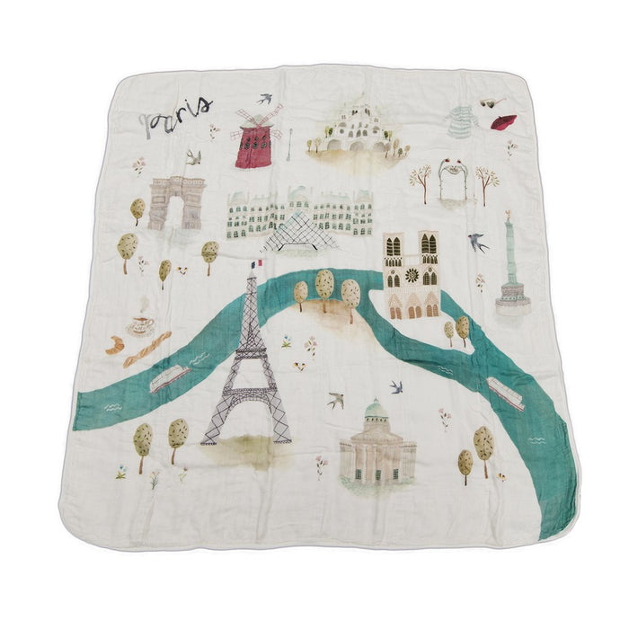 Loulou Lollipop Muslin Quilt Blanket - Paris