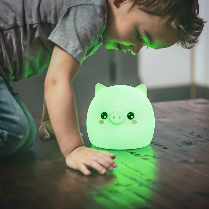 Lumipets LED Pig Night Light w/Remote