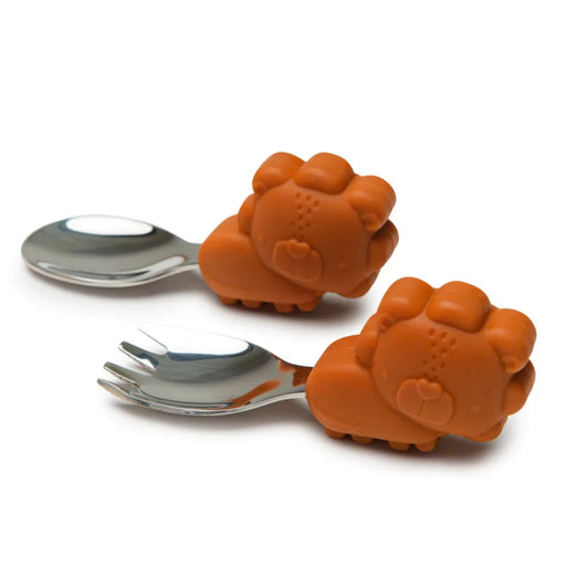 Loulou Lollipop Big Kid's Spoon/Fork Set - Lion