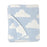 Living Textiles Chenille Baby Blanket - Blue Clouds