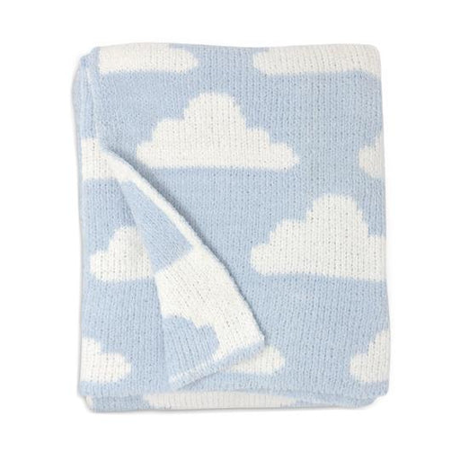 Living Textiles Chenille Baby Blanket - Blue Clouds