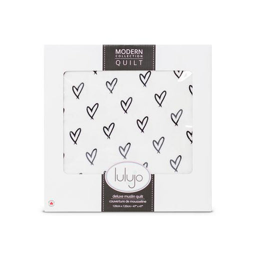 Lulujo Deluxe Quilt Muslin Messy Hearts