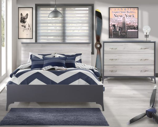 Natart Tulip Metro Double Bed Conversion Rail kit 54" and low profile foodboard 54"  - Charcoal - MARKHAM STORE PICKUP ONLY