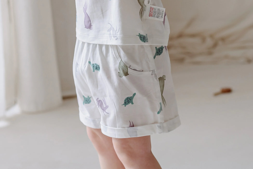 Nest Designs Bamboo Jersey Shorts - The Tortoise & The Hare