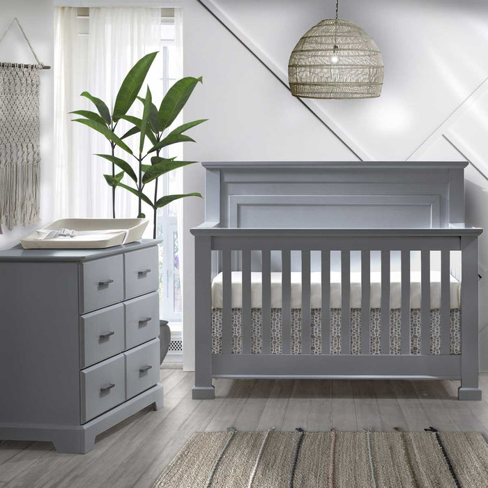 Natart Taylor Convertible Crib - Elephant Grey (MARKHAM STORE PICKUP ONLY)
