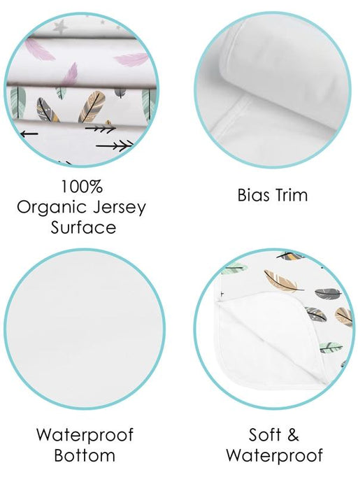 Kushies Organic Jersey Flat Changing Pad - Pink (O7210-05)