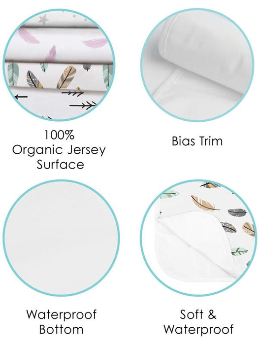 Kushies Organic Jersey Flat Changing Pad - Blue (O7210-09)