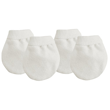 Kushies Organic Jersey Mittens-White  (O7360)