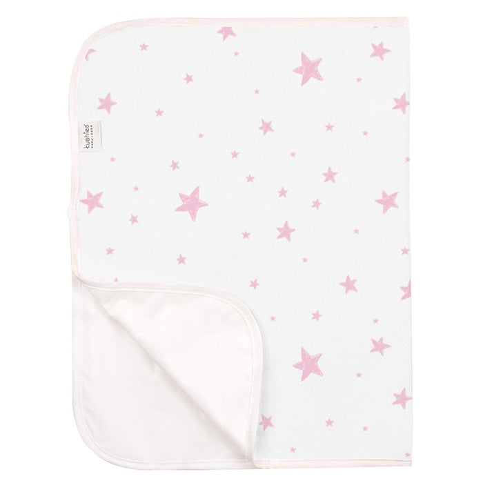 Kushies Deluxe Terry Portable Changing Pad - Pink Scribble Stars (P215-604)