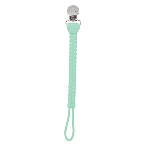 Itzy Ritzy Sweetie Strap Braided Pacifier Clip - Mint