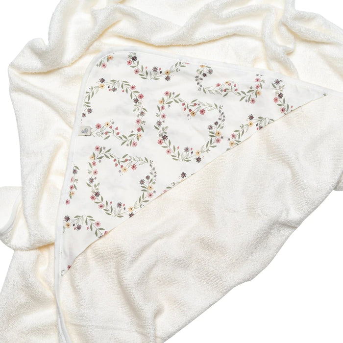 Perlim Bamboo Hooded Towel - Hearts