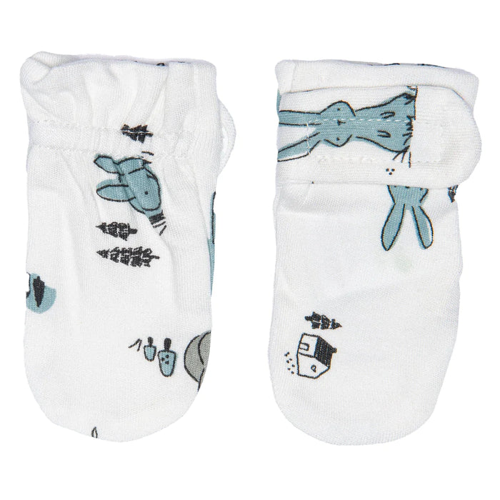 Perlim Pin Pin Bamboo Scratch Mittens - Bunnies
