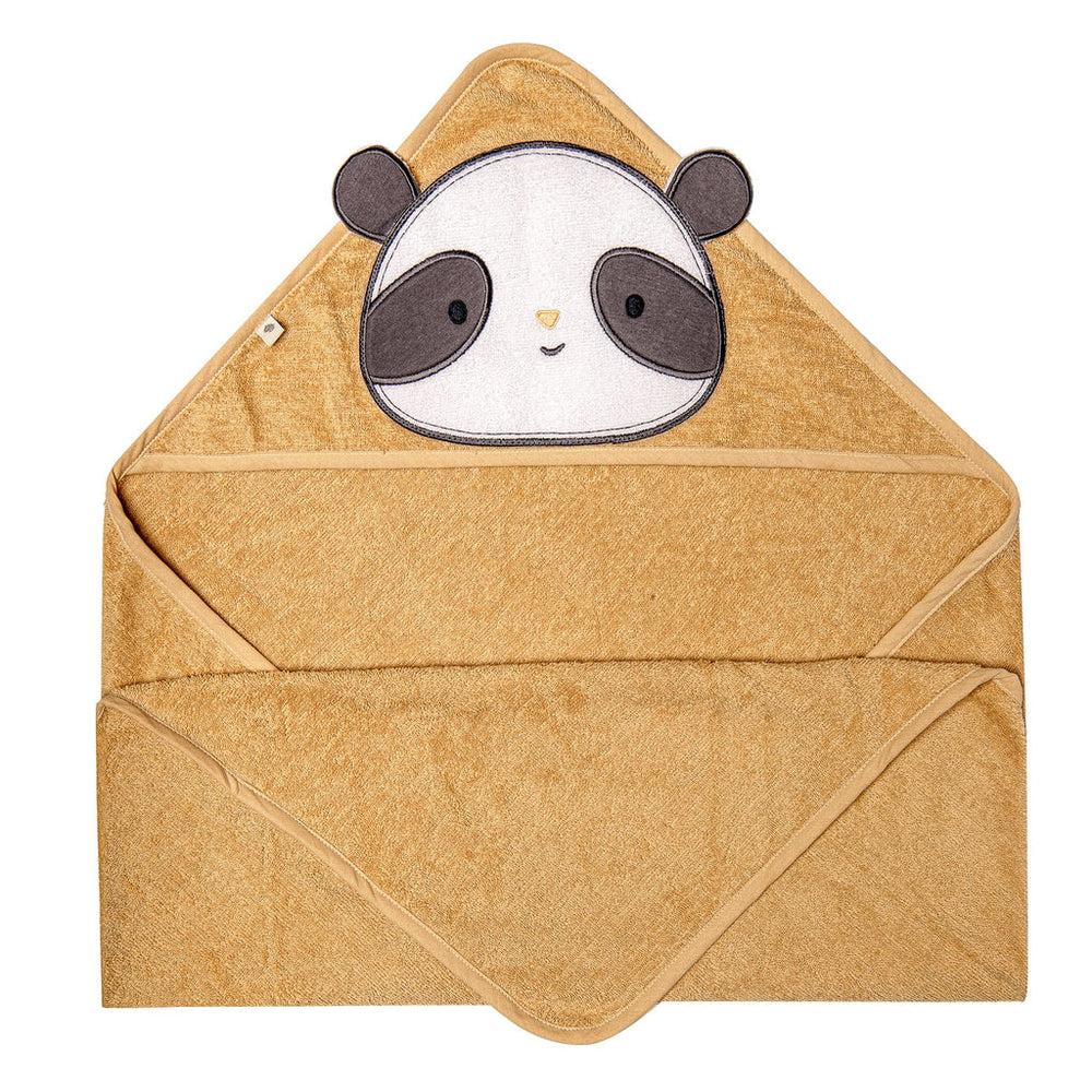 Perlim Pin Pin Hooded Towel - Curry the Panda
