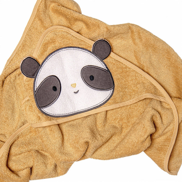 Perlim Pin Pin Hooded Towel - Curry the Panda
