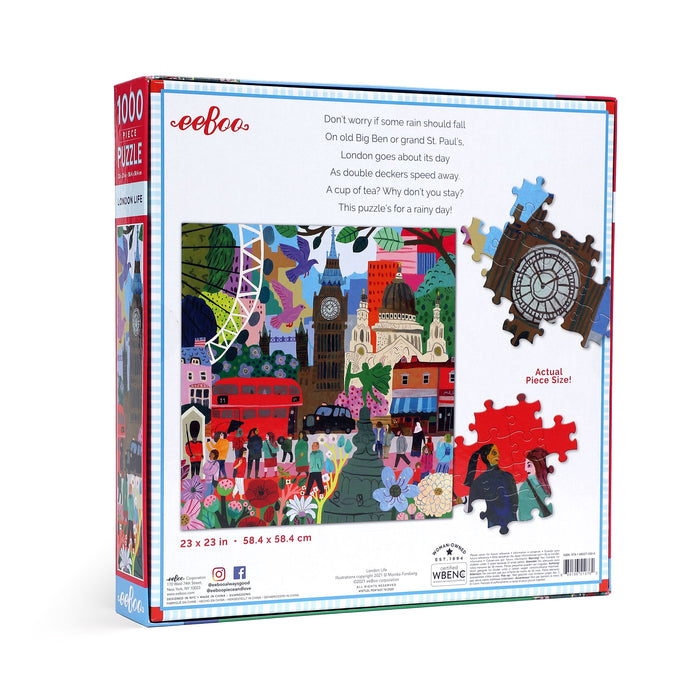 eeBoo London Life 1000 Pc Puzzle PZTLDL