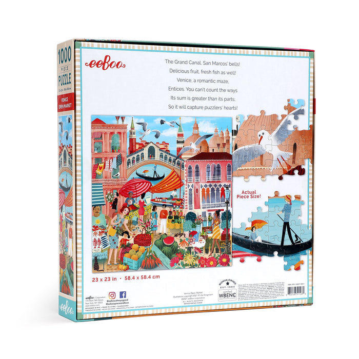 eeBoo Venice Open Market 1000 Pc Puzzle PZTVCE