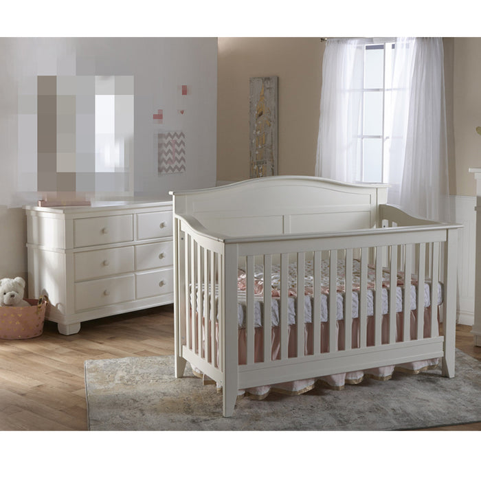 Pali 8100 Napoli Forever Crib + Torino Double Dresser (White)