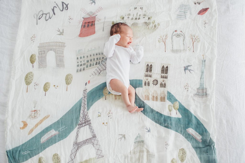 Loulou Lollipop Muslin Quilt Blanket - Paris