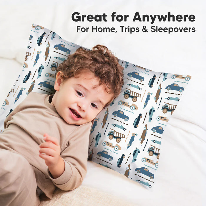 KeaBabies Printed Toddler Pillowcase 13x18'' - Vroom