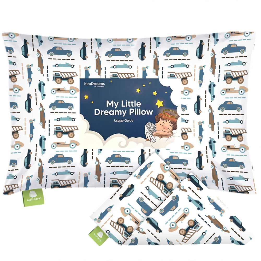 KeaBabies Printed Toddler Pillowcase 13x18'' - Vroom