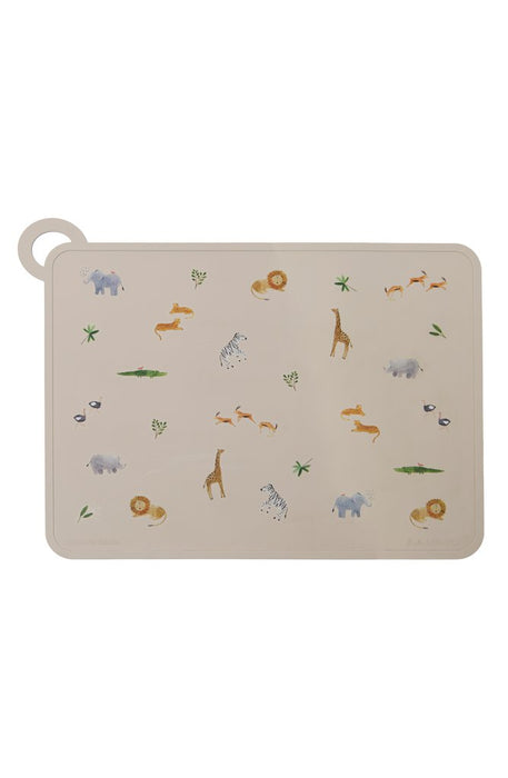 Loulou Lollipop Silicone Placemat Printed - Safari Jungle