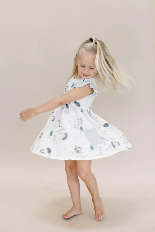 Loulou Lollipop Ruffle Pocket Dress - Hedgehogs