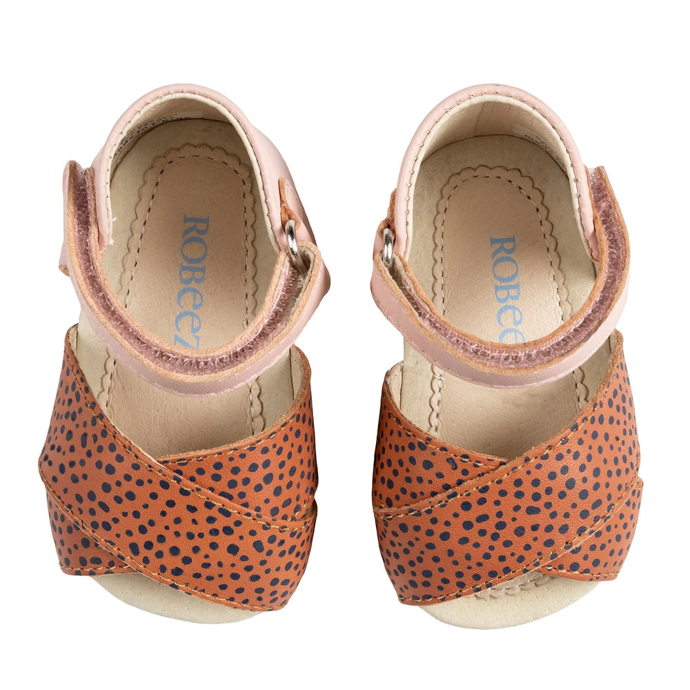Robeez First Kicks Riley - Baked ClayDot/Pink