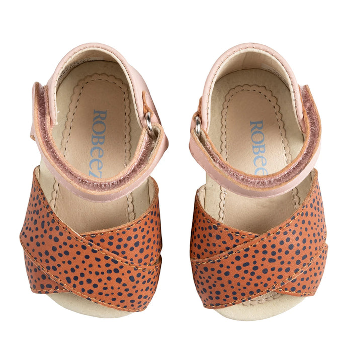Robeez First Kicks Riley - Baked ClayDot/Pink