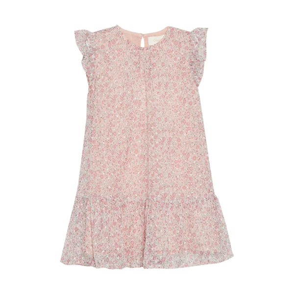 Creamie Dress Flower Dobby - Rose Smoke