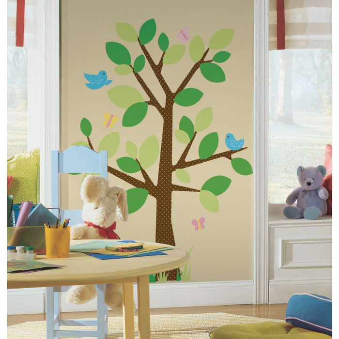 Roommates Dotted Tree Peel & Stick Wall Decals In Green