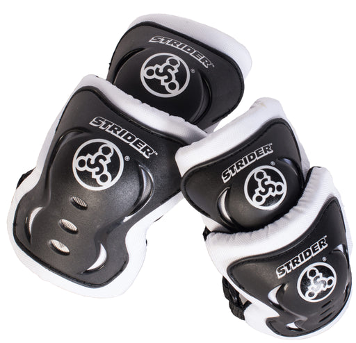 Strider Elbow And Knee Pads - Black/White
