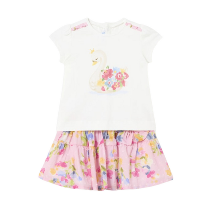 Mayoral Printed Skirt Set - Rosa