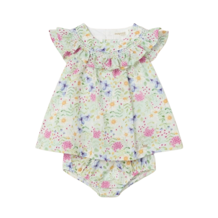 Mayoral Printed Ceremony Dress - Aqua