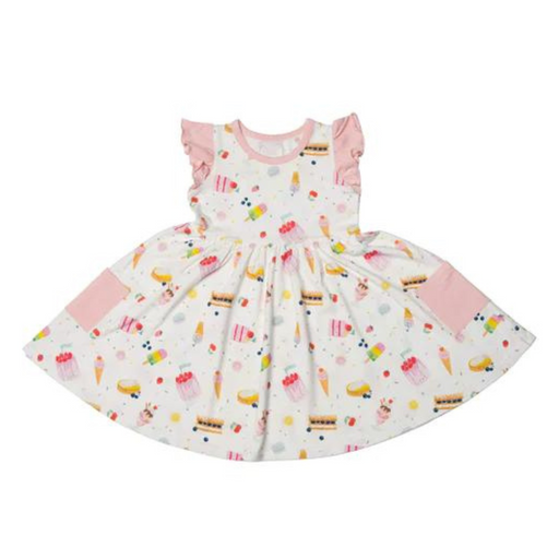 Loulou Lollipop Ruffle Pocket Dress - Sweet Treats