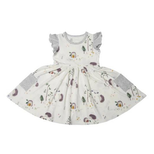 Loulou Lollipop Ruffle Pocket Dress - Hedgehogs