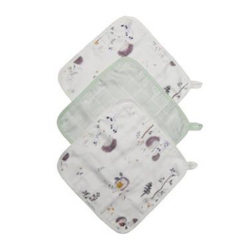 Loulou Lollipop Washcloth 3pk - Hedgehogs