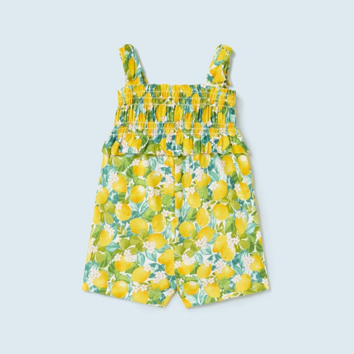 Mayoral Sustainable Cotton Knit Printed Jumpsuit - Mimosa