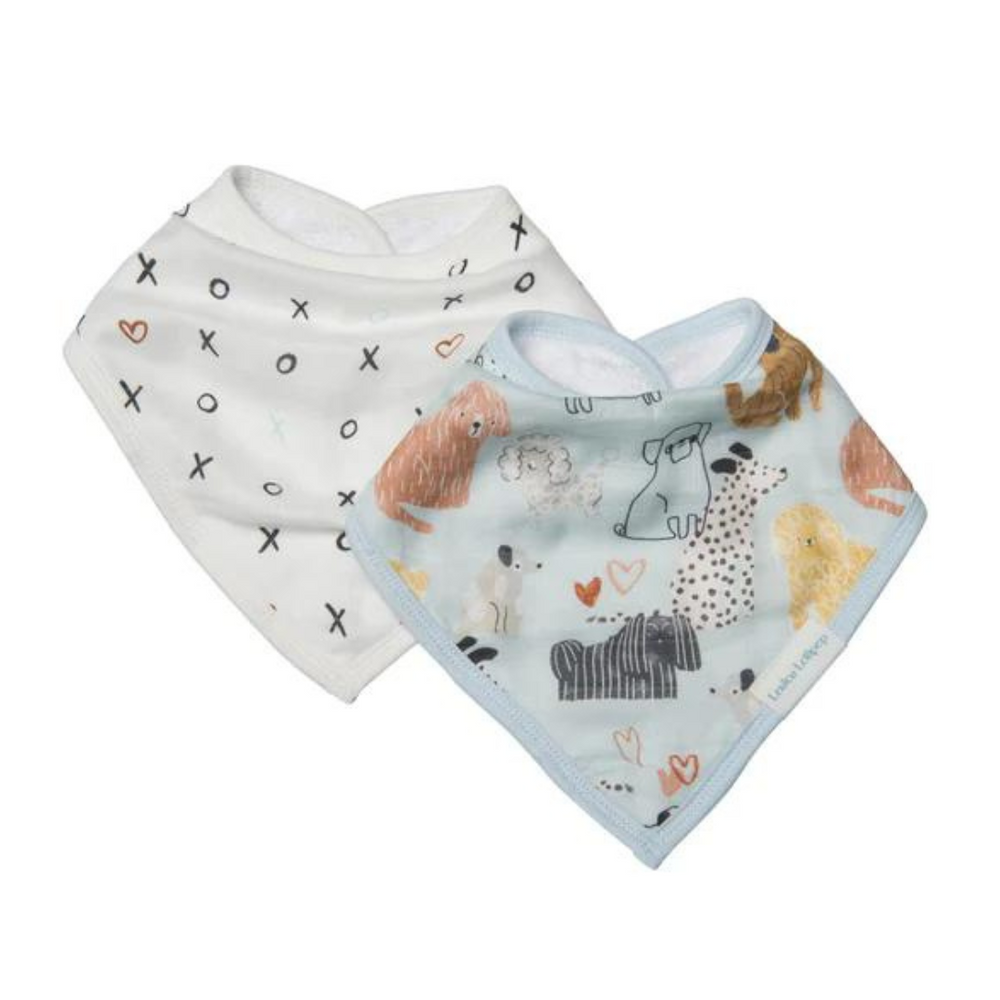 LouLou Lollipop Bandana Bib Set - Honey Puppies