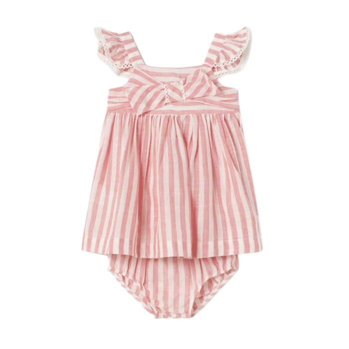 Mayoral Dress With Nappy Cover - Rubor