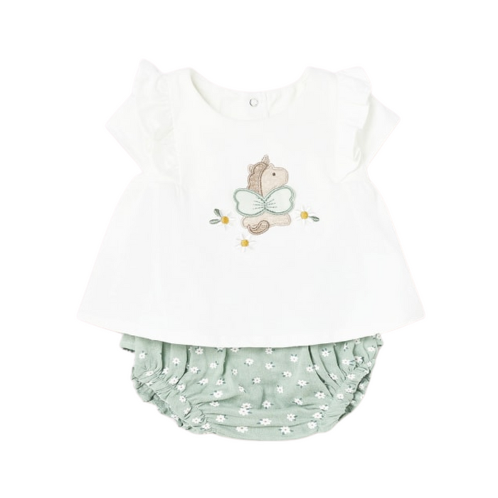 Mayoral Sustainable Cotton Shorts Set - Aqua